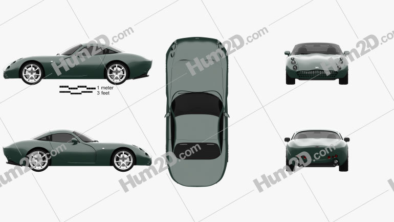 TVR Tuscan Speed Six 1999 car clipart