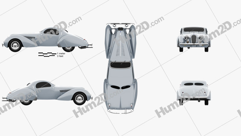 Talbot-Lago Teardrop Coupe 1938 PNG Clipart