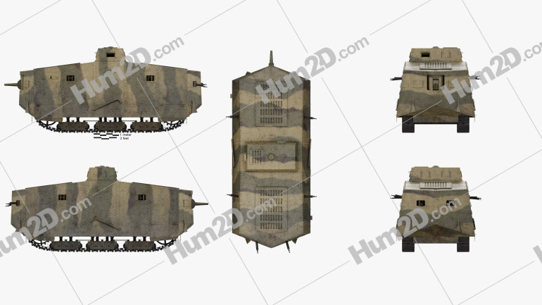 A7V Sturmpanzerwagen Blueprint