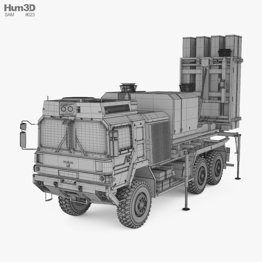 IRIS-T SL launcher 3D model