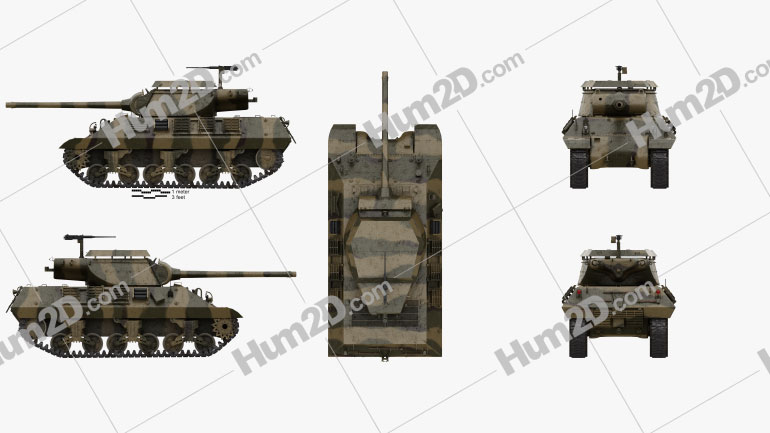 M36 Jackson Tank Destroyer Blueprint