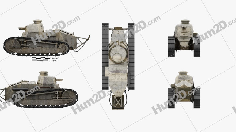 Renault Ft 17 Clipart And Blueprint Download Military Clip Art Images In Png Psd