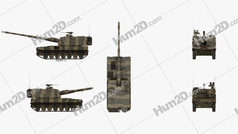 Type 99 155 mm self-propelled howitzer PNG Clipart