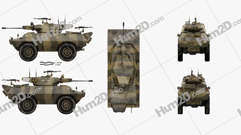 V-150 Commando Armored Car Blueprint