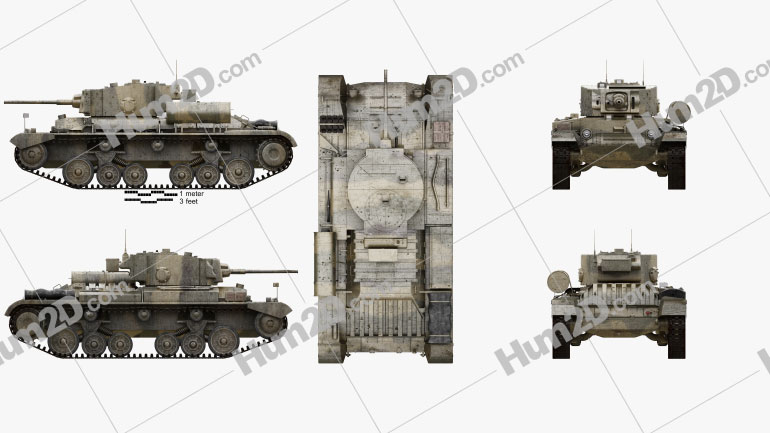 Valentine Infantry Tank Mk III Blueprint
