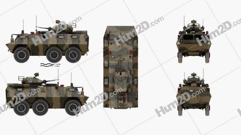 WZ-523 Armored Personnel Carrier Clipart Bild