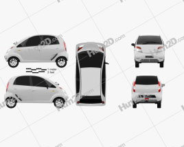 Tata Nano 2011 car clipart