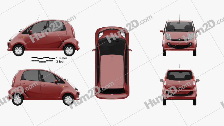 Tata Nano GenX 2015 car clipart