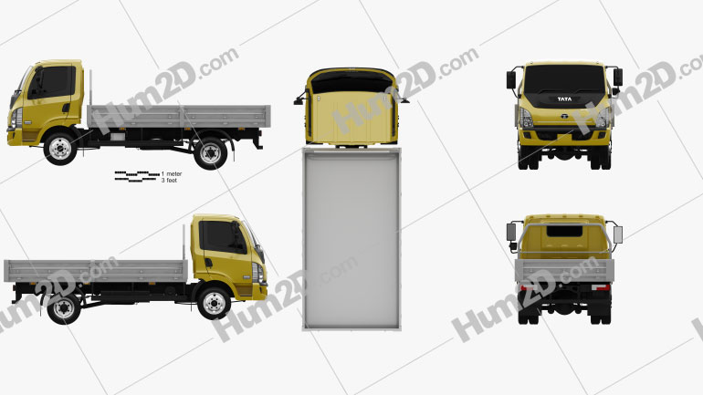 Tata Ultra 714 Flatbed Truck 2012 clipart