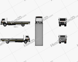 Tata LPT 1518 Flatbed Truck 2019 clipart