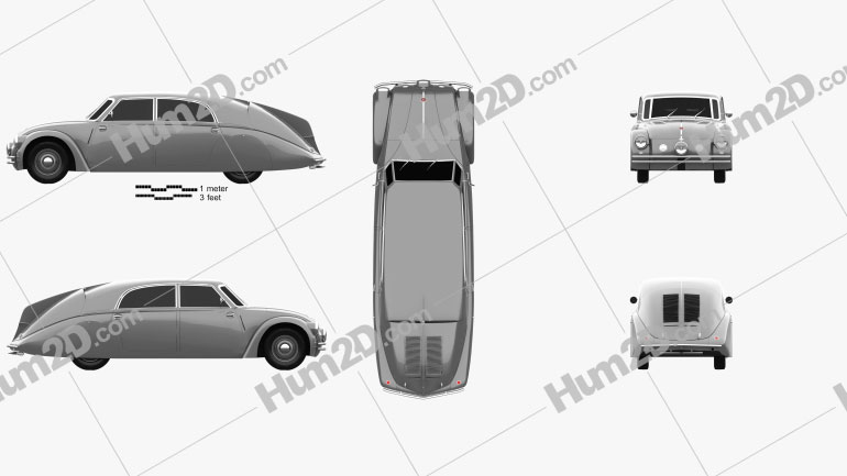 Tatra 77a 1937 car clipart