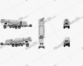 Terex FDB 6000 Mixer Truck 2018 clipart