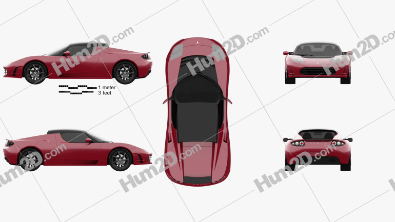 Tesla Roadster 2011 car clipart