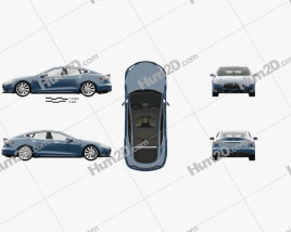 Tesla Model S with HQ interior 2014 car clipart
