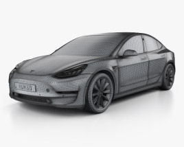 Tesla Model 3 2021 car clipart