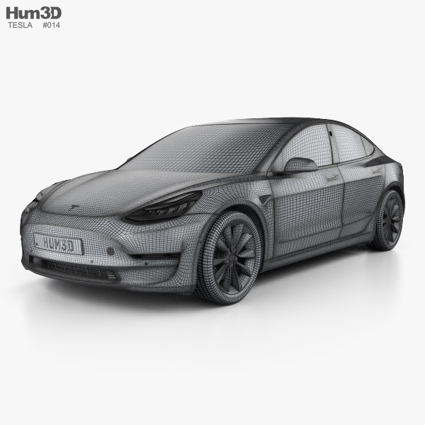 Tesla Model 3 2021 car clipart