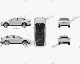 Tesla model X com interior HQ 2016 car clipart