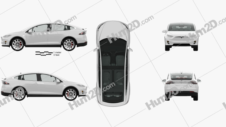 Tesla model X with HQ interior 2016 PNG Clipart