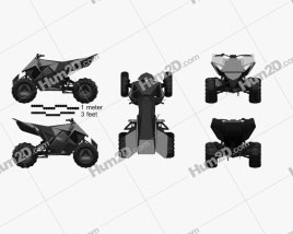 Tesla Cyberquad ATV 2019 clipart