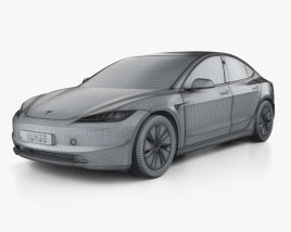 Tesla Model 3 2024 car clipart