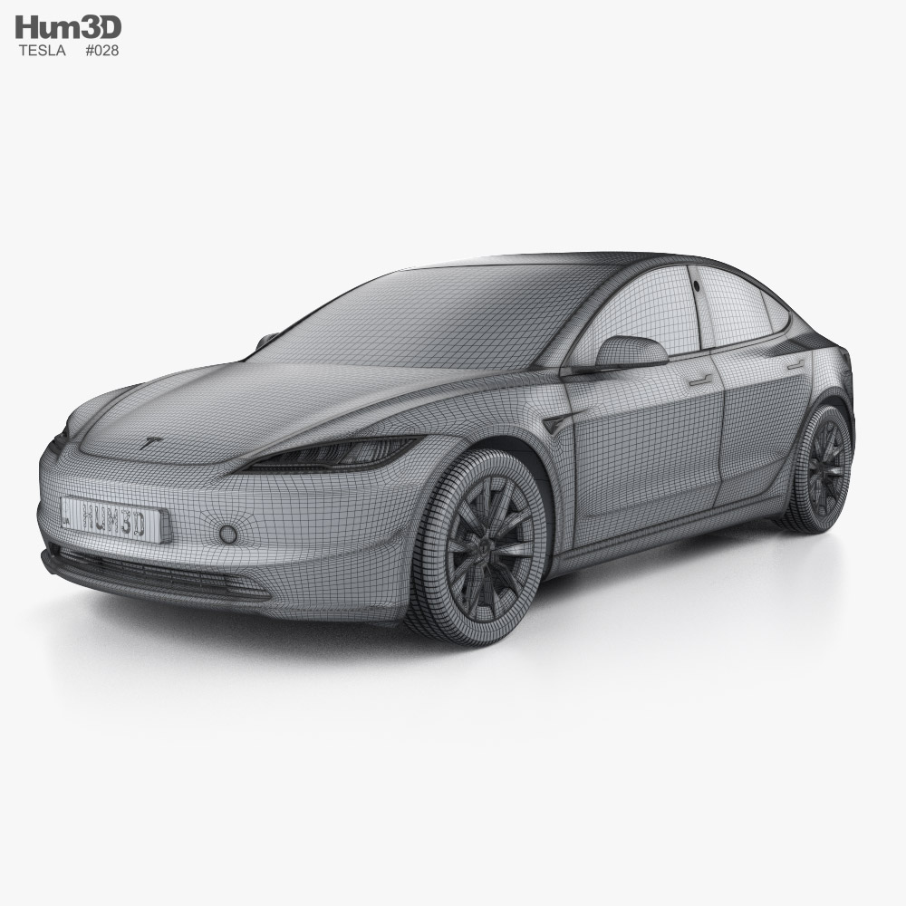 Tesla Model 3 Performance 2024 car clipart