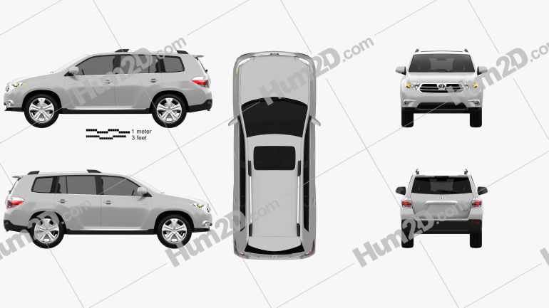 Toyota Highlander 2011 car clipart