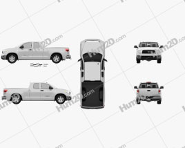 Toyota Tundra Double Cab 2011 car clipart