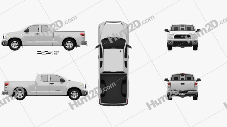 Toyota Tundra Double Cab 2011 car clipart