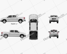 Toyota Tundra Crew Max 2011 car clipart