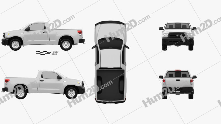 Toyota Tundra Regular Cab 2011 car clipart