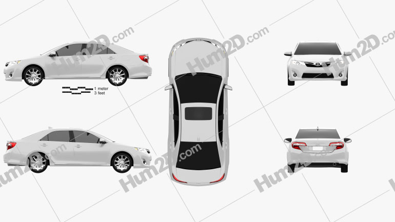 Toyota Camry 2012 US Version Clipart Image
