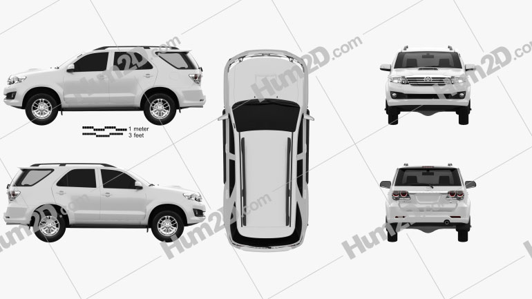 Toyota Fortuner 2012 Clipart Image