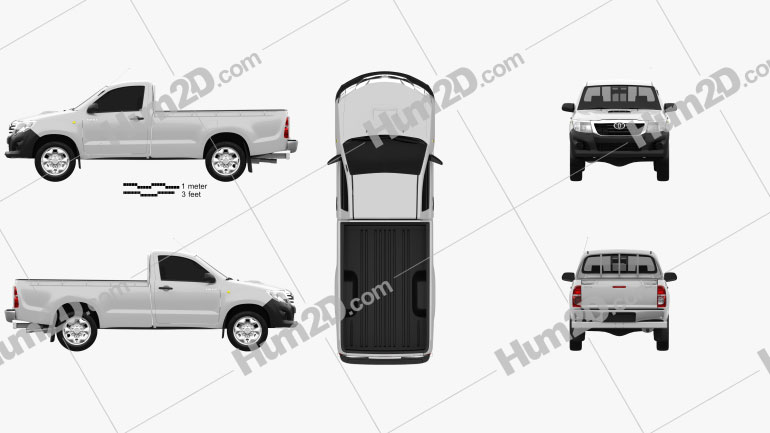 Toyota Hilux Regular Cab 2012 car clipart