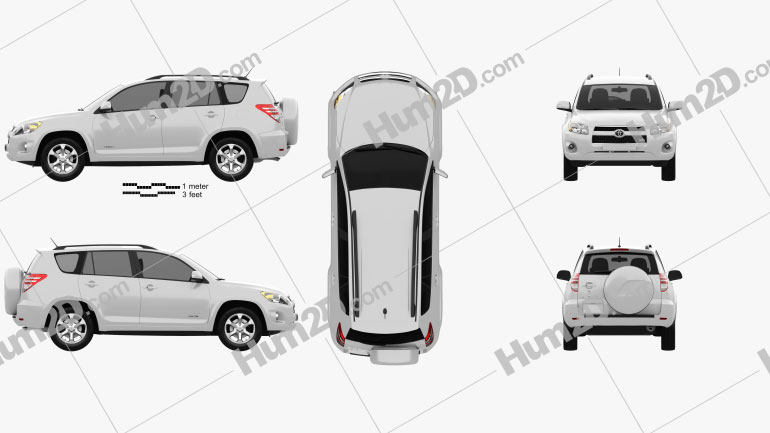 Toyota Rav4 US 2012 Clipart Image