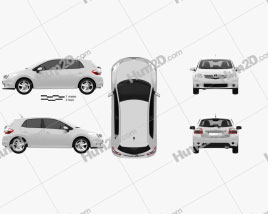 Toyota Auris 2012 car clipart