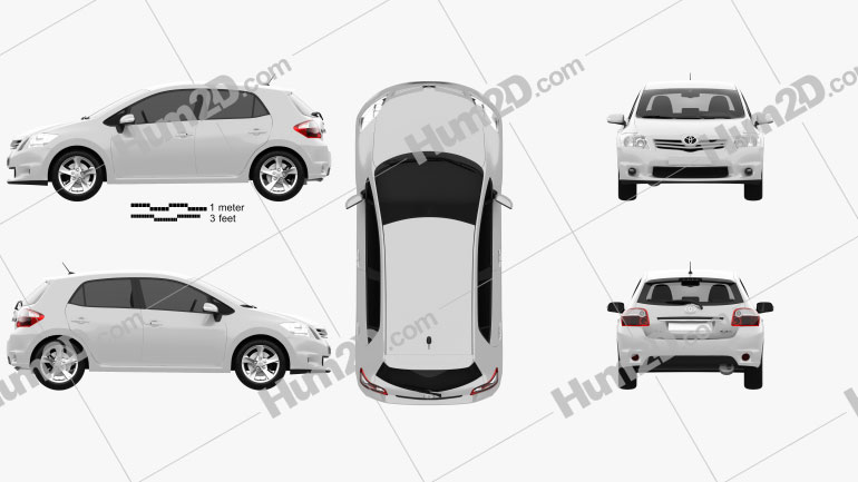 Toyota Auris 2012 car clipart