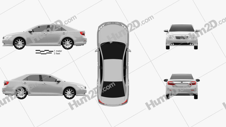 Toyota Camry EU (Aurion) 2012 car clipart