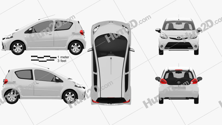 Toyota Aygo 5-türig 2013 PNG Clipart