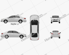 Toyota Corolla LE 2012 car clipart