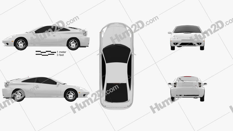 Toyota Celica GT-S 2006 Clipart Image