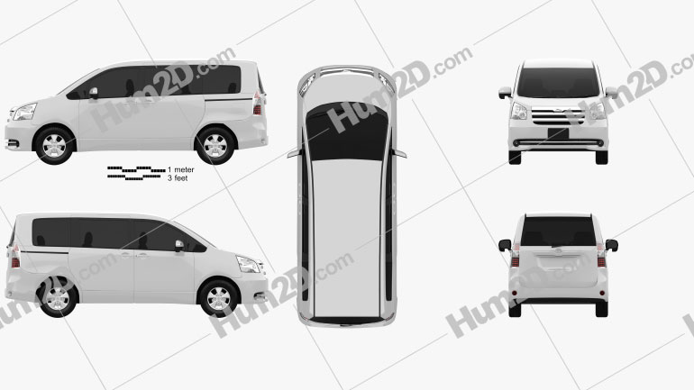 Toyota Noah (Voxy) 2010 clipart