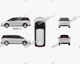 Toyota Previa 2012 clipart