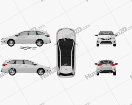 Toyota Auris Touring Hybrid 2013 car clipart