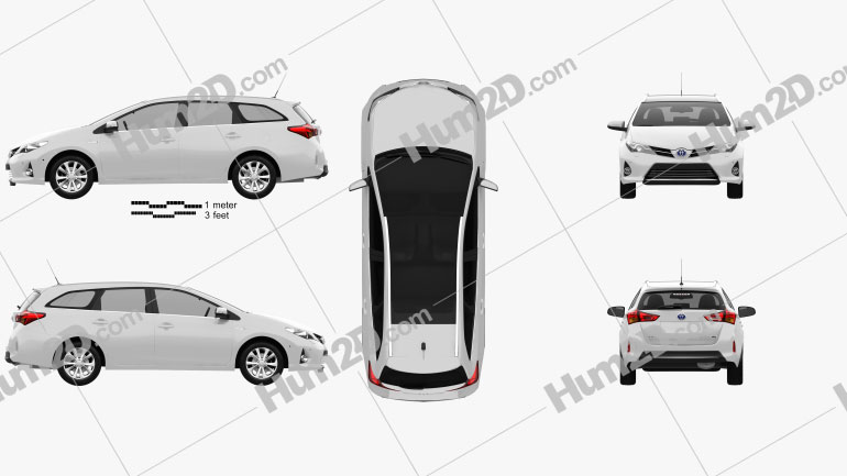 Toyota Auris Touring Hybrid 2013 car clipart