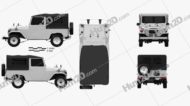 Toyota Land Cruiser (J40) Canvas Top 1979 PNG Clipart