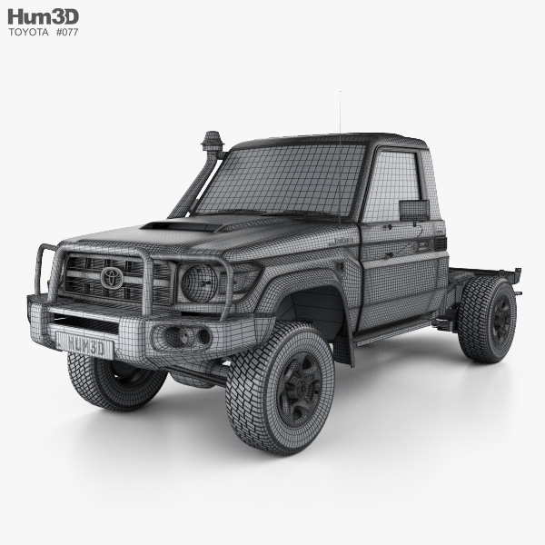 Toyota Land Cruiser (J70) Cab Chassis GXL 2013 car clipart