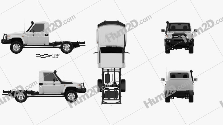 Toyota Land Cruiser (J70) Cab Chassis GXL 2008 PNG Clipart
