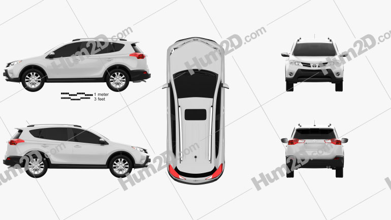 Toyota RAV4 2013 Clipart Image