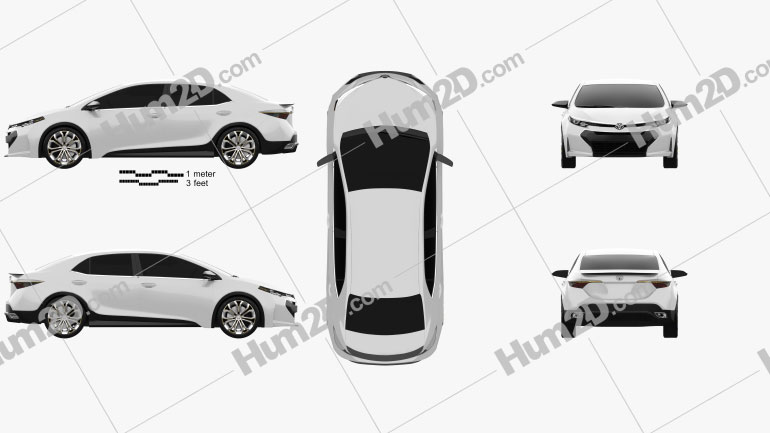 Toyota Corolla Furia 2013 car clipart