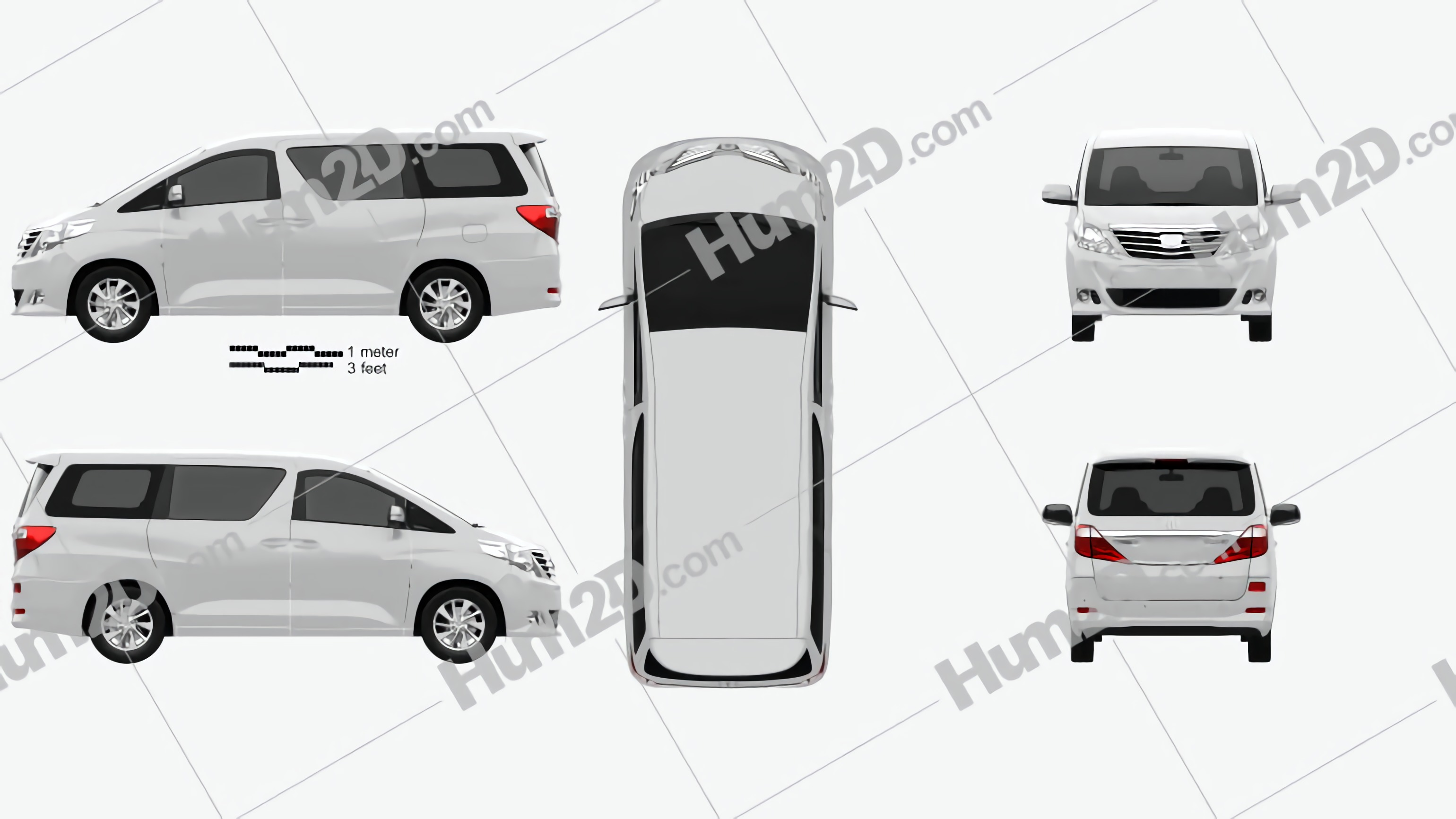 Toyota Alphard 2012 clipart